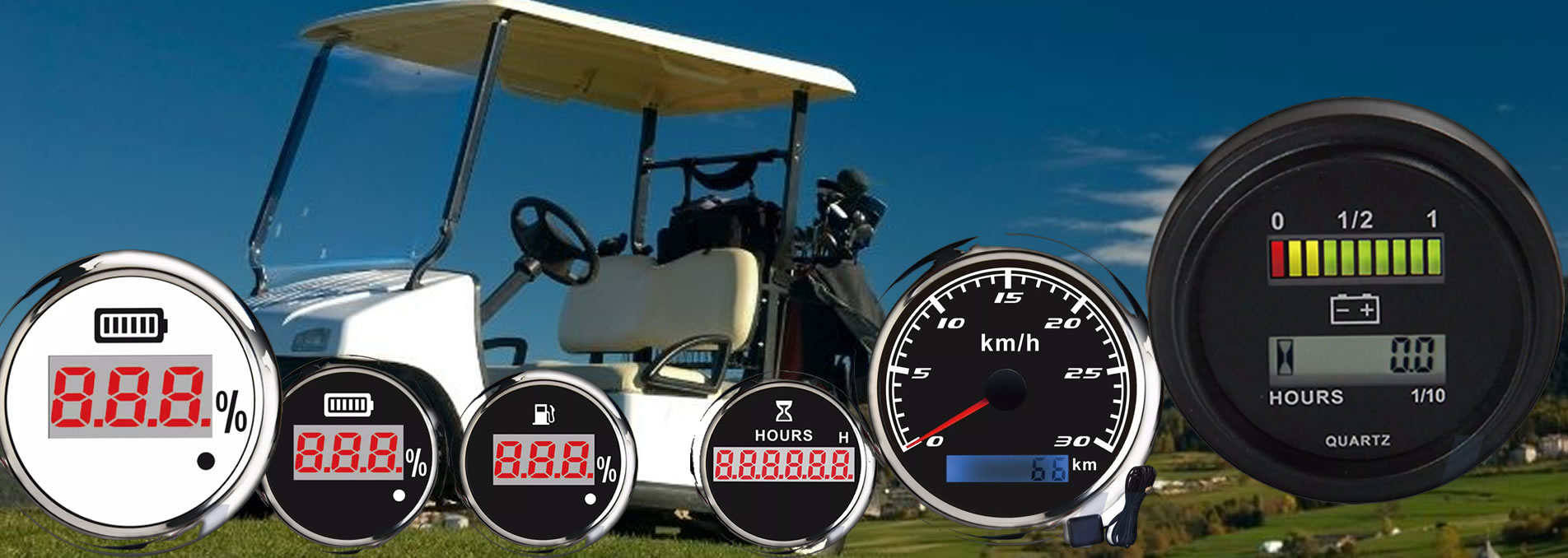golf cart gauges banner